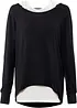 Maglia lunga con top in misto viscosa, bonprix