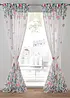 Tenda trasparente con stampa floreale e fermatenda (pacco da 2), bonprix