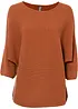 Maglione oversize a costine in misto viscosa, bonprix