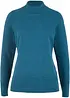 Maglione basic in maglia fine con collo dritto e cotone riciclato, bonprix