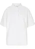 Camicetta oversize in misto lino con mezze maniche, bonprix