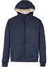 Felpa termica con zip, cappuccio e fodera effetto peluche, bonprix