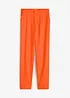 Pantaloni cropped in misto lino e viscosa, vita alta, bonprix