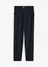 Pantaloni cropped in misto lino e viscosa, vita alta, bonprix