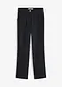 Pantaloni in misto lino e viscosa,  vita alta, bonprix