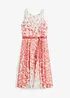Abito in pizzo con cintura in satin da annodare, bonprix