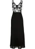 Abito lungo in chiffon con ricami in paillettes, bonprix