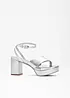 Sandali con tacco e plateau, bonprix