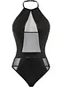Body con perizoma ouvert in look bagnato, bonprix