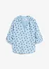 Blusa oversize in mussola fantasia, bonprix