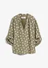 Blusa oversize in mussola fantasia, bonprix