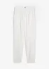 Pantaloni in misto lino e cotone,  vita alta, bonprix