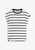Maglia a maniche corte in spugna a righe, bonprix