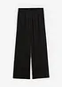 Pantaloni a palazzo in jersey operato, vita alta, bonprix