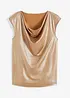Top lucido con scollatura a cascata, bonprix