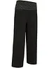 Pantaloni culotte in maglina al polpaccio con cinta comoda, bonprix