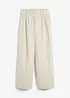 Pantaloni con pinces in puro lino, bonprix