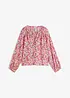 Blusa floreale in viscosa operata, bonprix