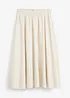 Gonna midi in misto lino, bonprix