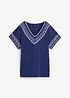 T-shirt dal taglio comodo con ricami stampati e cotone biologico, bonprix