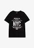 T-shirt in cotone biologico, slim fit, bonprix