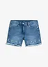 Shorts di jeans con ricami traforati, bonprix