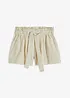 Shorts in misto lino a vita alta, BODYFLIRT