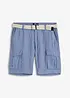 Bermuda cargo in misto lino con cintura, regular fit, bonprix