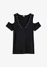 Maglia con cut-out e occhielli, bonprix