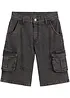 Bermuda cargo in jeans con vita regolabile, loose fit, bonprix