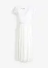 Abito da sposa prémaman in pizzo e crêpe con cintura, bonprix