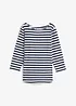 Maglia con maniche a 3/4 e scollo a barca, bonprix