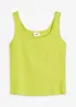 Top a coste in puro cotone, bonprix