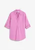 Blusa in misto lino con maniche a 3/4, bonprix