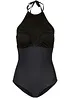 Costume intero con pizzo ed effetto modellante medio, bonprix