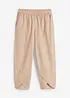 Pantaloni cropped in misto lino leggero, bonprix