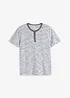 Maglia serafino a maniche corte in puro cotone, bonprix