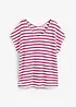 Maglia in lino con maniche a pipistrello e scollo a V, bonprix