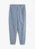 Jeans barrel shape a righe, vita media, bonprix