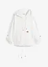 Blusa in misto lino con cappuccio, bonprix