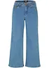 Jeans cropped wide leg, a vita media, bonprix