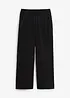 Pantaloni in punto di Roma con fascia comoda in vita, bonprix