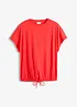 Maglia con laccetto da annodare al fondo in misto cotone e viscosa, bonprix