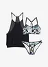 Tankini oversize completo e top extra (set 3 pezzi), bonprix