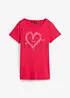 T-shirt in cotone biologico con cuore, bonprix
