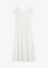 Abito in pizzo con inserto effetto uncinetto in vita, bonprix