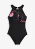 Costume intero con inserto trasparente, bonprix