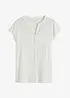 Maglia serafino in misto viscosa, bonprix