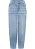 Jeans barrel shape in cotone biologico, vita alta, bonprix