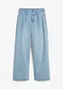 Jeans wide leg con elastico in vita, high waist, bonprix